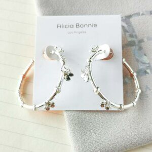 Eternity silver Hoop Earrings - Alicia Bonnie